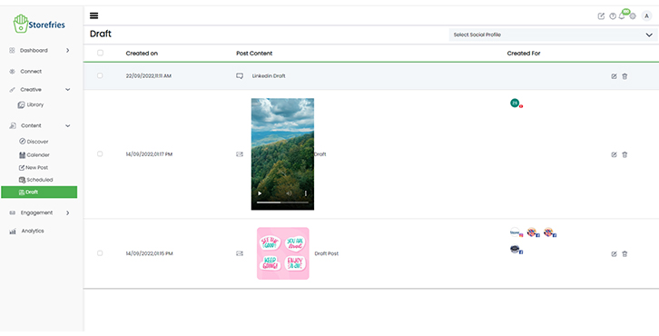 Draft section